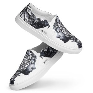 Women’s slip-on canvas shoes | "Introspective Reverie" by Viktorija Bowers